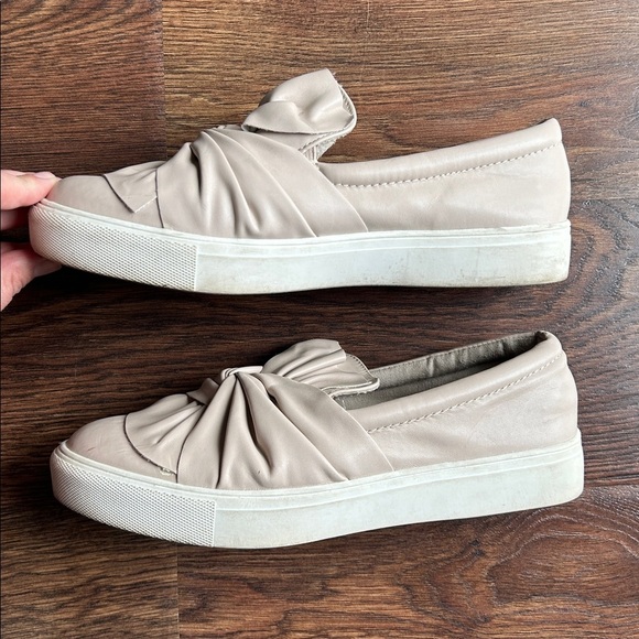 MIA Women's Soft Pink Slip On Sneakers with Ruched Design | Slip on Sneakers - Picture 5 of 6